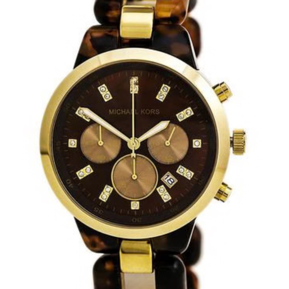 Michael Kors Gold and Brown Watch